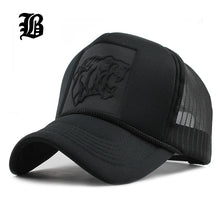 Load image into Gallery viewer, [FLB] 2019 Hip Hop Black leopard Print Curved Baseball Caps Summer Mesh Snapback Hats For Women Men casquette Trucker Cap