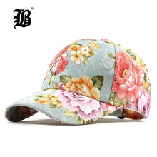 Load image into Gallery viewer, [FLB] Baseball cap Flowers Cotton cap Snapback Hats for Men Women Caps Casquette Hats Floral Embroidery Cap Bone F186