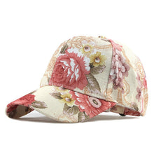 Load image into Gallery viewer, [FLB] Baseball cap Flowers Cotton cap Snapback Hats for Men Women Caps Casquette Hats Floral Embroidery Cap Bone F186